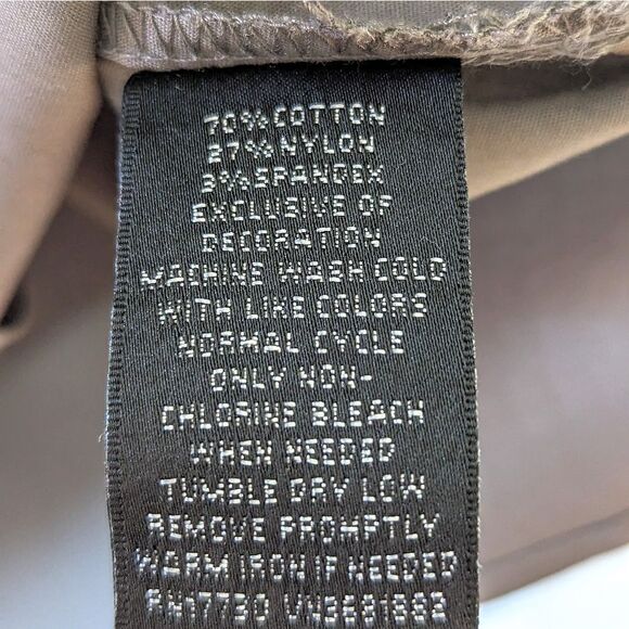 Mossimo Grey Green Stretch Cotton Pleated Trim Sleeveless Tank Top size L - Picture 10 of 10